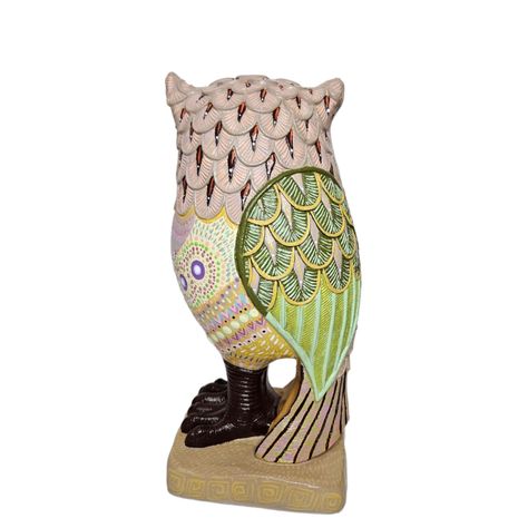 Búho decorativo de cerámica 26 cm-1