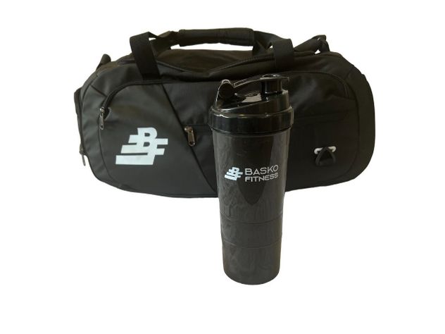 Bolso Deportivo Pack Shaker Mezclador Negro-1