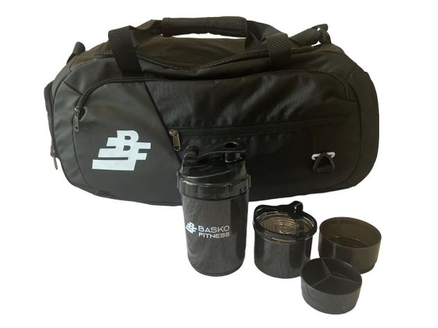 Bolso Deportivo Pack Shaker Mezclador Negro-0