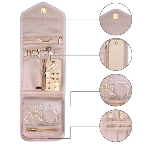 Bagsmart Mini organizador de joyas Jessica - Rosado-3