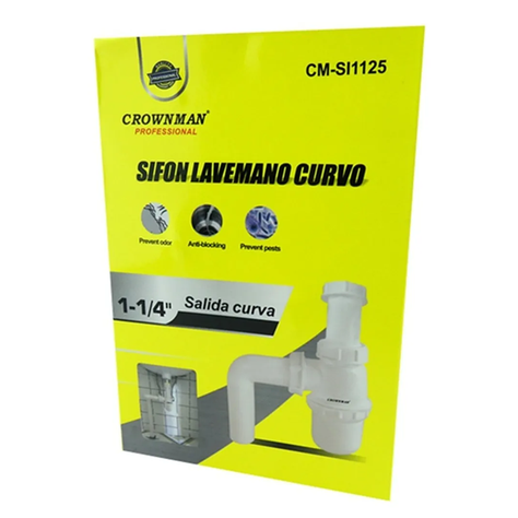 Sifon Lavamanos Curva 1-1/4 PulG Desague Baño Crow-1