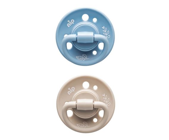 Chupetes Cherry Green Caucho 0-6 meses 2 unidades Azul Crema-1