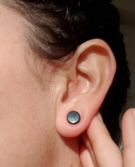 Aros Imán Redondo Pendientes Acero Punk Magnético Sin Hoyos-2