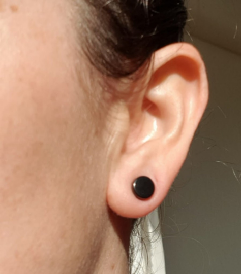 Aros Imán Redondo Pendientes Acero Punk Magnético Sin Hoyos-1