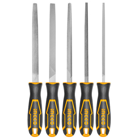 Set De Limas De Acero 5 Piezas 8 Pulgadas Ingco-0