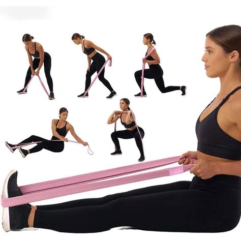 Set 3 Bandas Tela Loop Largas Ligas Elásticas Fitness 2mtrs-2
