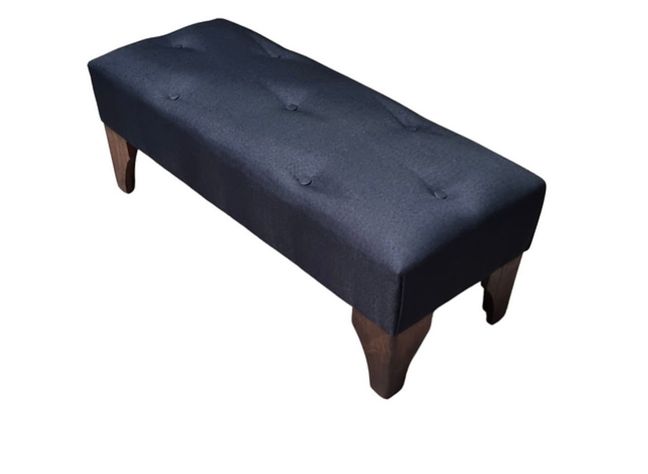 Banqueta HVM Negro felpa Pmadera-0