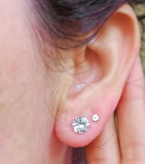 Set Aros Conjunto Punto De Luz Zirconia Plata Fina 3mm 7mm-2