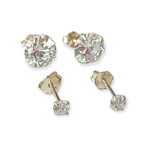 Set Aros Conjunto Punto De Luz Zirconia Plata Fina 3mm 7mm-0
