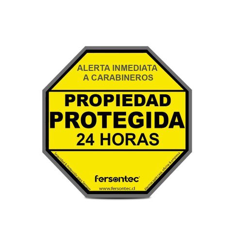 Placa Cartel Disuasivo Proteccion Alarma Casa Negocio-0