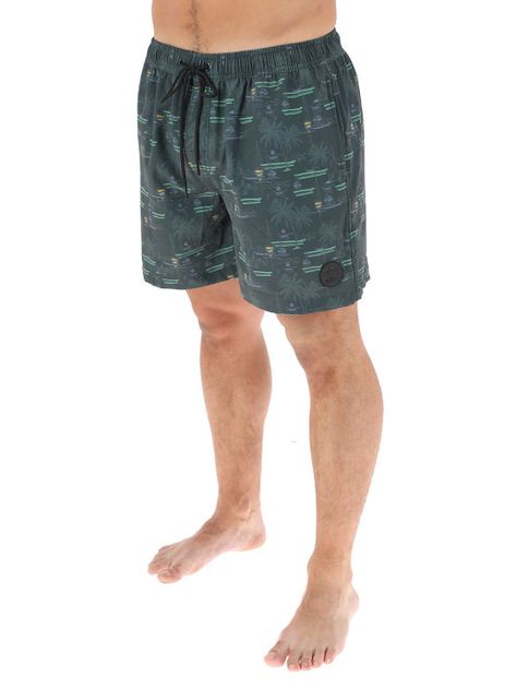 Short Traje De Baño Verde Hombre-0