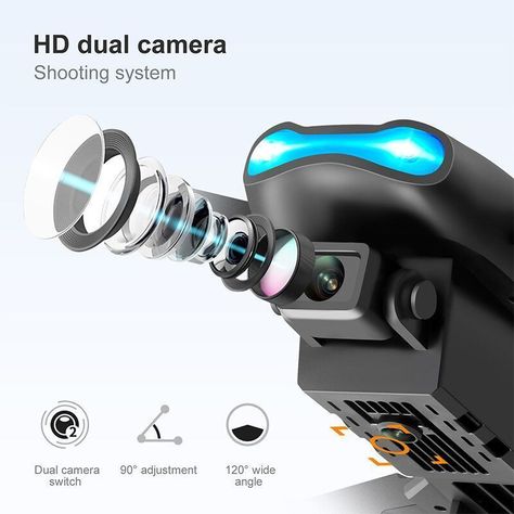 Dron Doble Cámara 4k Wifi Plegable 3 Baterías Bolso Recargable-3