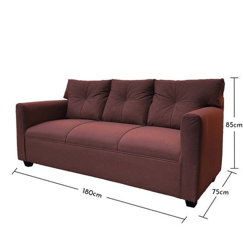 Sofá Mateo Chenille Cafe Pata Plastica 3C-4
