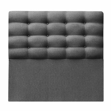 Respaldo Botoné King Lino Gris-0