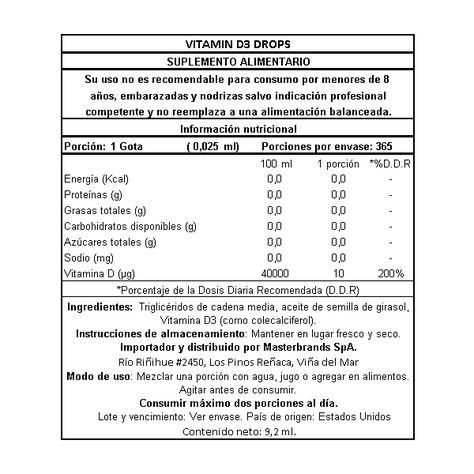 Baby Vitamin D3 10 Mcg (400 UI) Gotas 9,2 Ml-1
