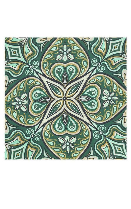 Pañuelo Bandana Mandala Verde Humana-1