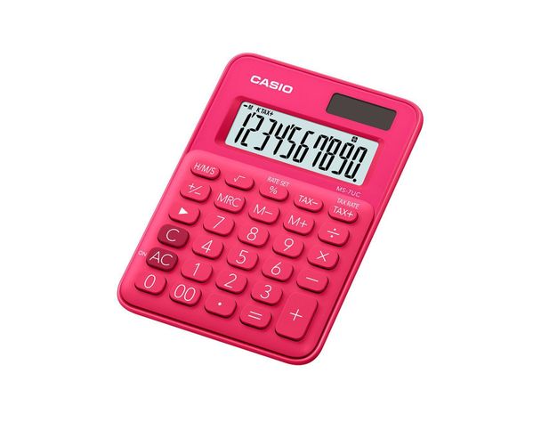 CALCULADORA CASIOSOBREMESA MS7UC ROSADO-1