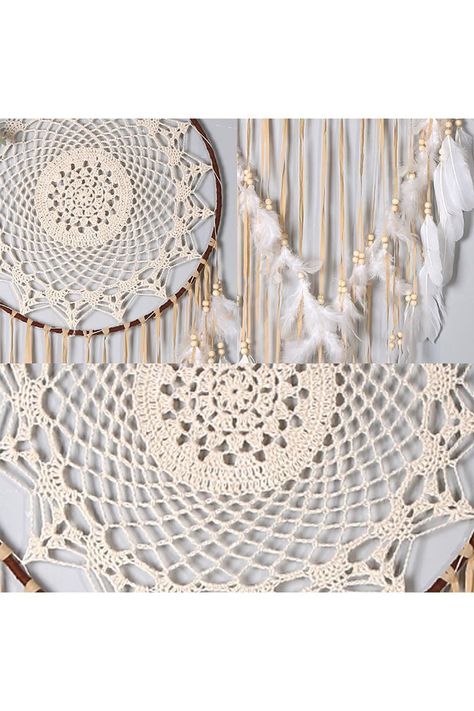 Atrapasueños Macramé Plumas Beige-4