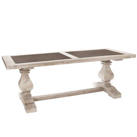 Mesa de comedor Lamma de madera y marmol 220x95-2