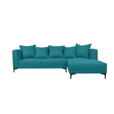 Seccional Cordelia Chenille Tipo Lino Turquesa-0