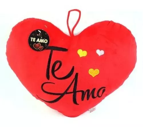 Cojín Peluche Con Parche Te Amo Amor Amistad San Valentin-0
