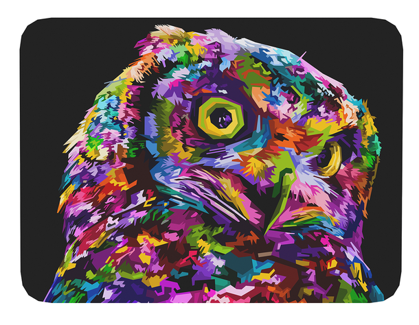 Mouse Pad Búho Arte de animales - 17cm X 21cm D8-0