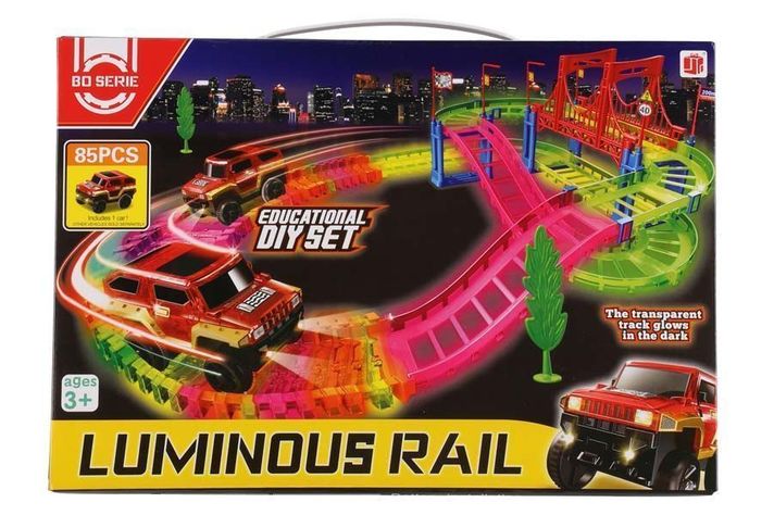 Pista De Auto Mágica Luminosa Armable de 85 Piezas-1