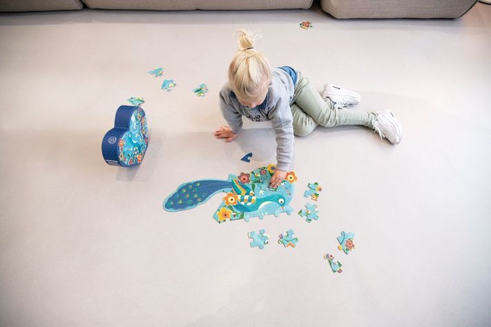PUZZLE 40PCS CON FORMA, PAVO REAL-4