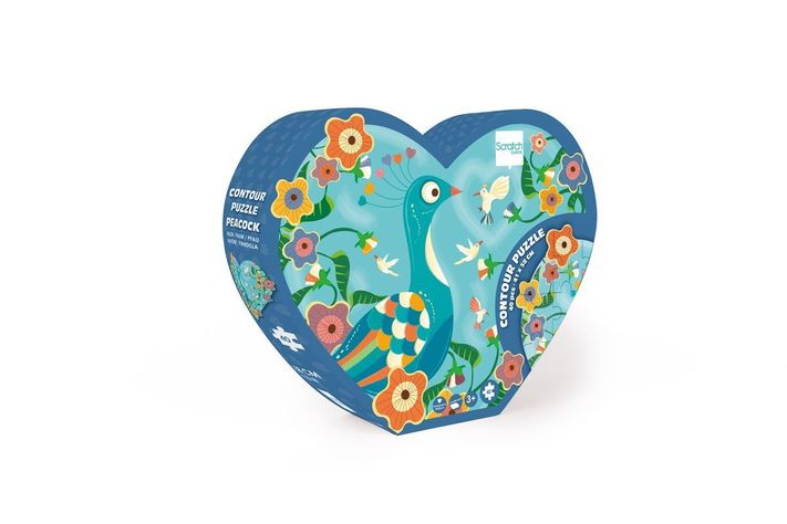 PUZZLE 40PCS CON FORMA, PAVO REAL-2