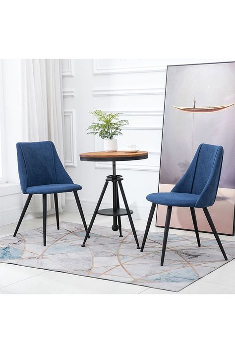 Pack 2 Sillas de Comedor Milan Azul-5
