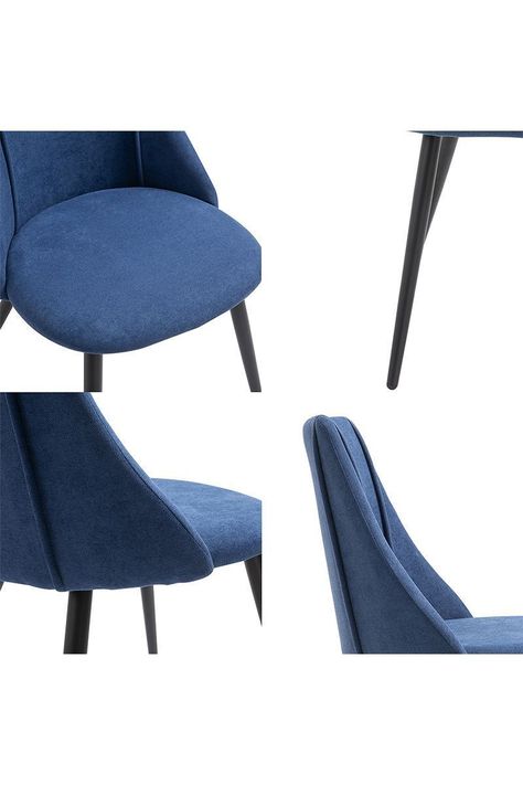 Pack 2 Sillas de Comedor Milan Azul-4