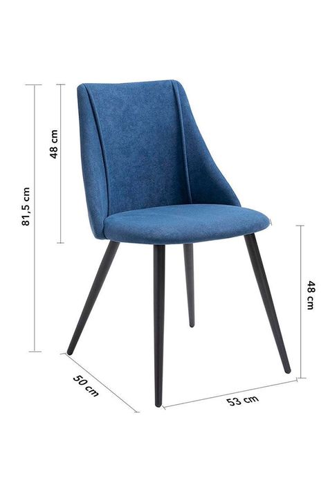 Pack 2 Sillas de Comedor Milan Azul-2