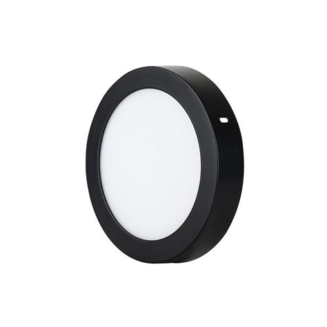 Panel Redondo LED Sobrepuesto Negro 18W Frío-2