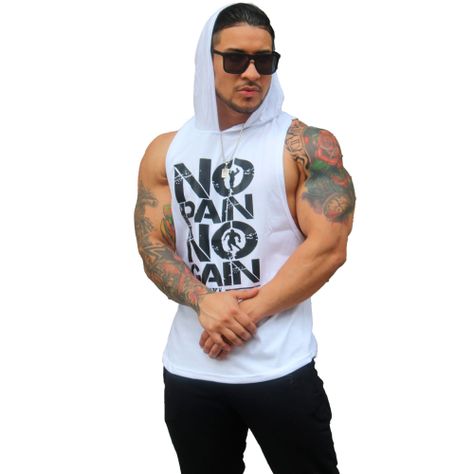 Polera Musculosa Con Capucha Nopain Nogain-1