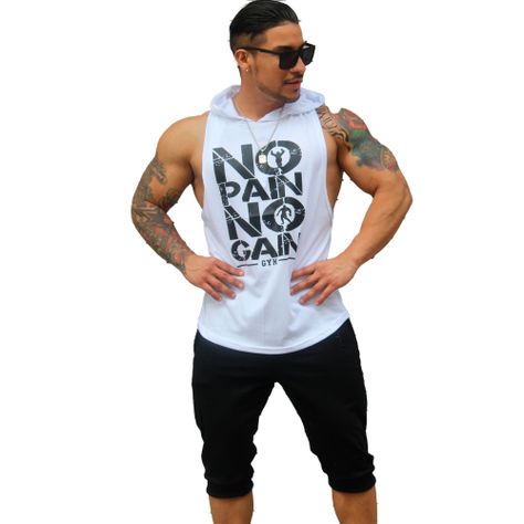 Polera Musculosa Con Capucha Nopain Nogain-0