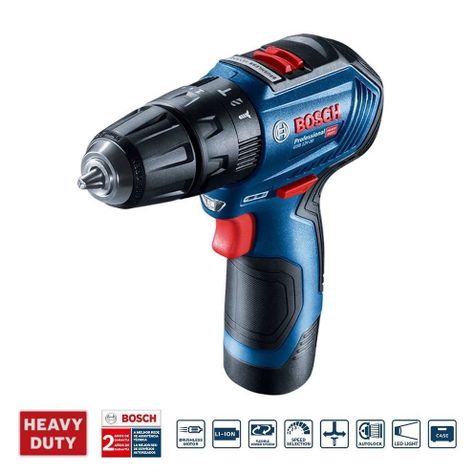 Taladro Percutor Bosch Gsb 12v-30 Brushless + 2 Baterías-1
