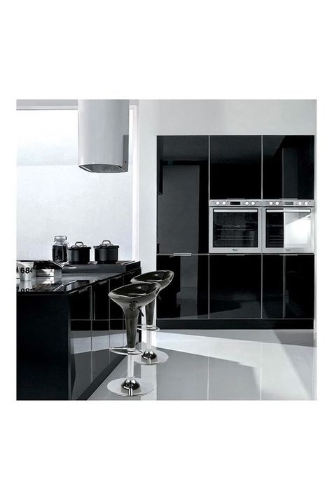 Pack 2 - Piso Bar Regulable Taburete Estilo Retro - Negro-1