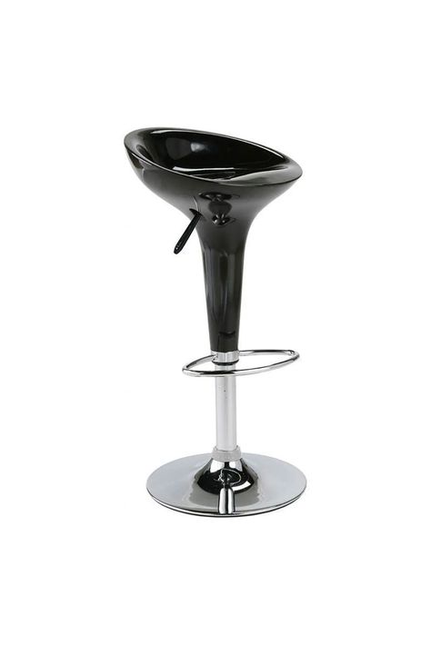 Pack 2 - Piso Bar Regulable Taburete Estilo Retro - Negro-2