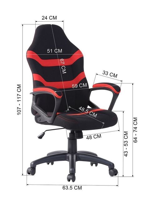 Silla Gamer Infinite Escritorio Rojo-2