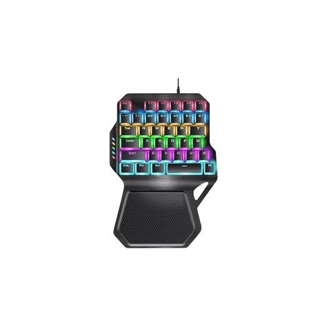 Mini Teclado Gamer Una Mano Rgb Pc Gaming Mec-0