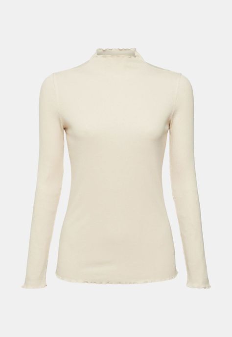 Polera De Manga Larga Con Cuello Alto Mujer Esprit-3