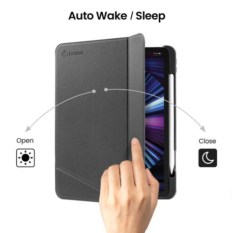 Tomtoc Funda Vertical iPad Pro 11″ 4ª/3ª gen Negro-4
