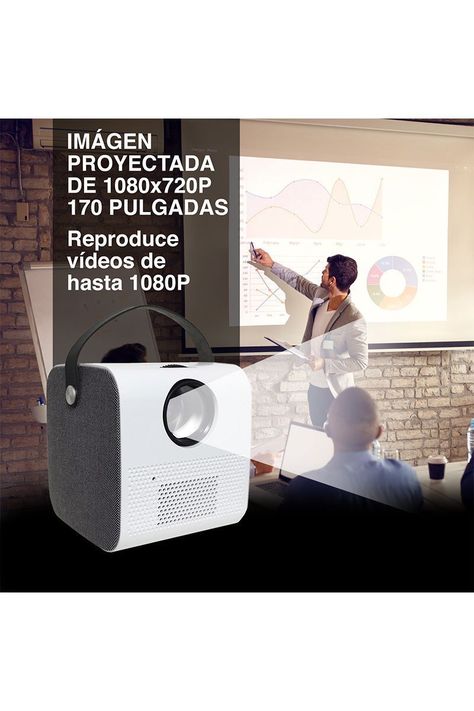 Mini Proyector Portátil Q3 17,5x16x16,2 cm Blanco-2
