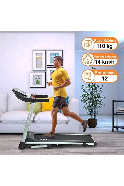 Trotadora Atletis Fit BS8250 MP3 USB Negro-1