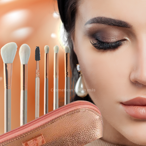 Set de 6 brochas profesionales de maquillaje con e-2