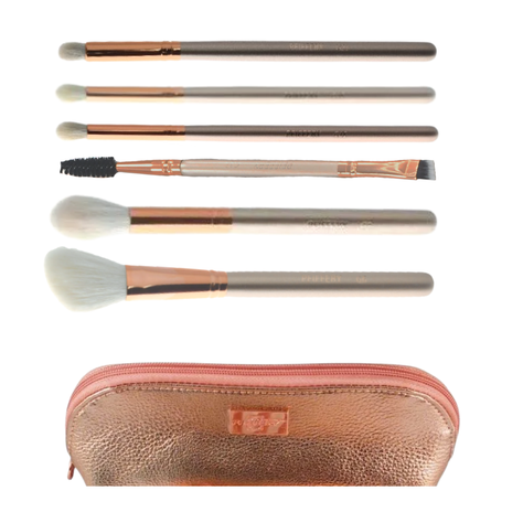 Set de 6 brochas profesionales de maquillaje con e-1