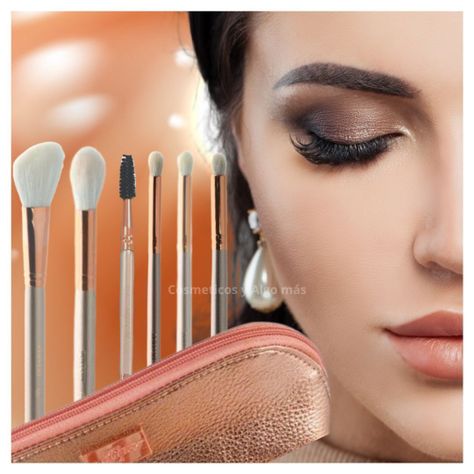 Set de 6 brochas profesionales de maquillaje con e-3