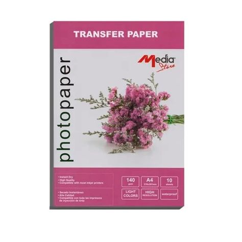 Papel Transfer Para Telas Claras / A4 / 10 Hojas / 140gr-0