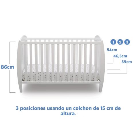 Cuna de madera 4 en 1 taylor Gris-6