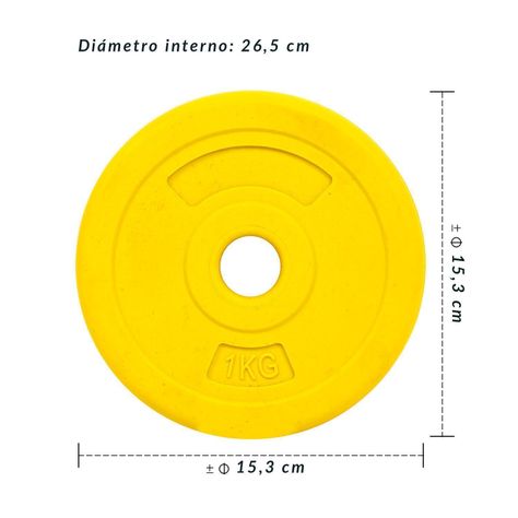 Disco de Cemento 1 Kg para Barra PVC Amarillo-2